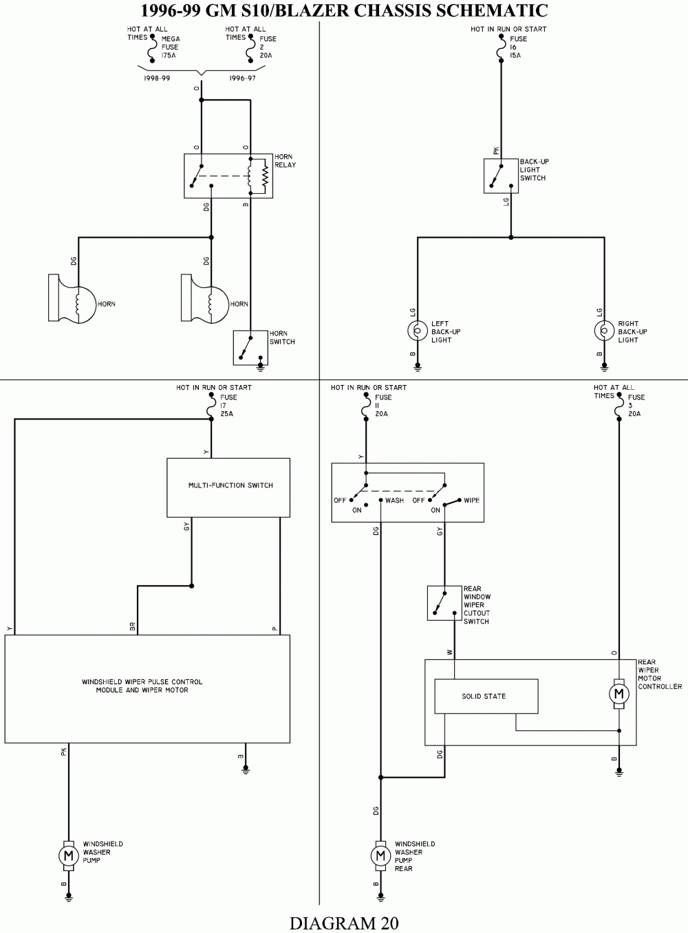 Diagram Chevy S10 Lights - Data Wiring Diagram Today - Tail Light Wiring Diagram Chevy