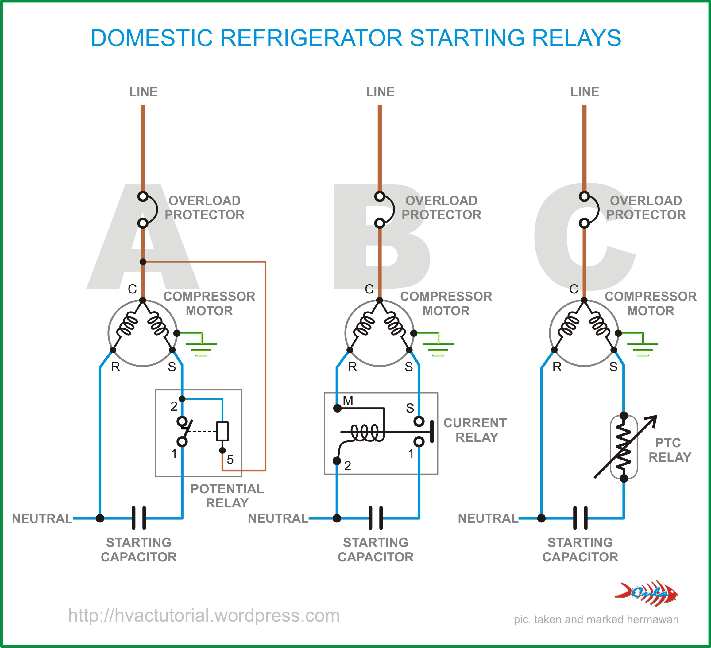 Domestic Refrigerator Starting Relays | Hermawan&amp;#039;s Blog - Refrigerator Start Relay Wiring Diagram