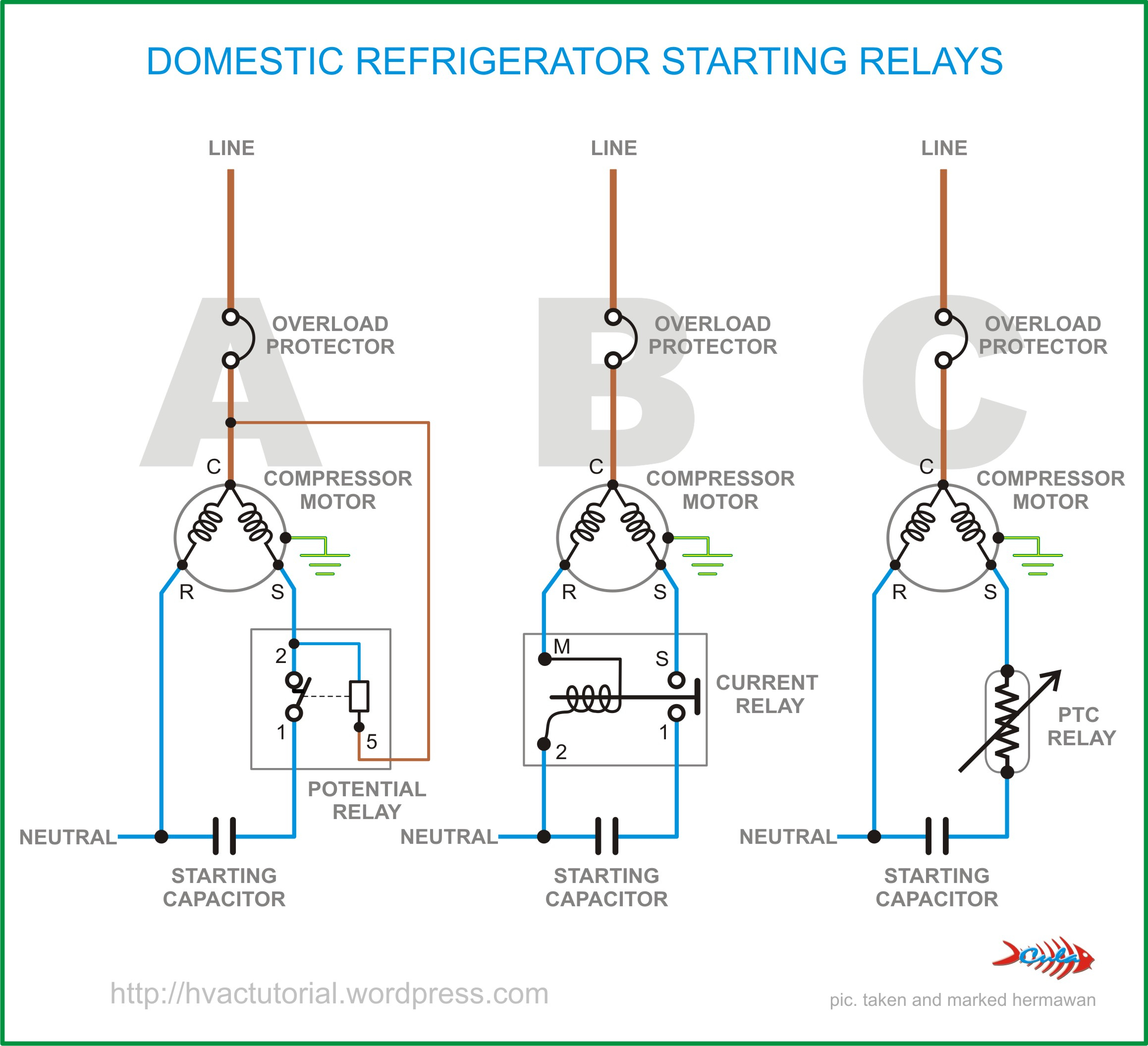 Refrigerator Start Relay Wiring Diagram - Cadician's Blog