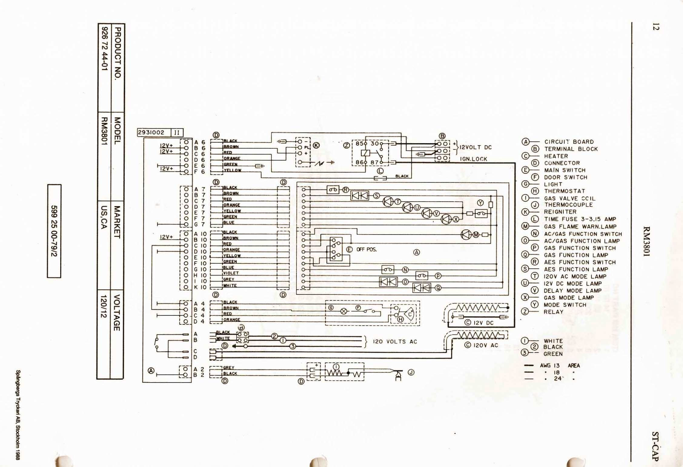 Dometic Rv Thermostat Wiring Diagram – Dometic 3 Way Refrigerator - Rv Thermostat Wiring Diagram