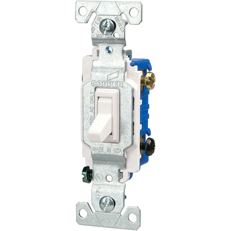 Eaton 15-Amp 3-Way White Toggle Light Switch At Lowes - 3 Way Light Switch Wiring Diagram