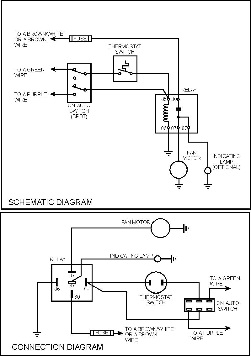 Electric Fan Temperature Switch Relay Wiring Diagram | Manual E-Books - Electric Fans Wiring Diagram