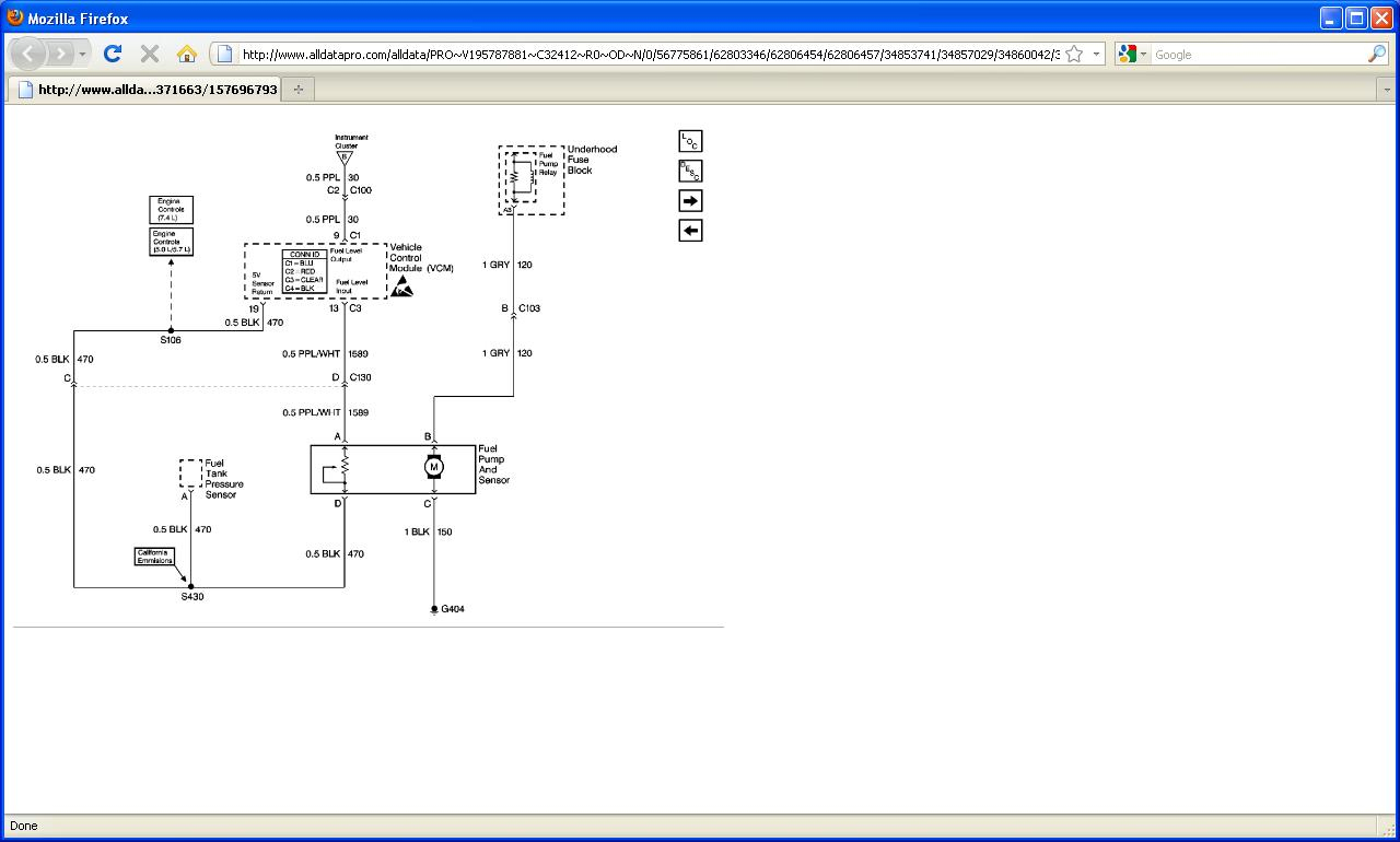 Electric Fuel Pump Wiring Schematic: 1998 Chevy Silveraldo C/k - Electric Fuel Pump Wiring Diagram