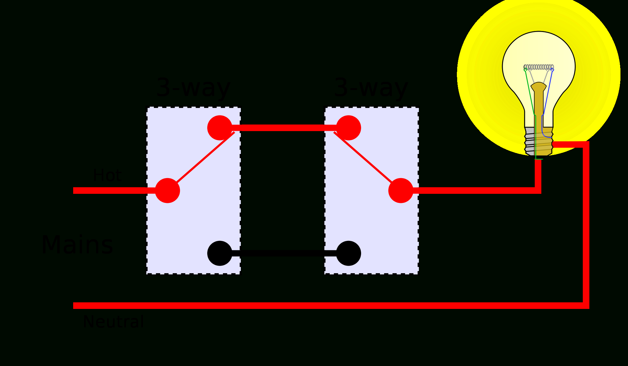 Electrical - How Can I Eliminate One 3-Way Switch To Leave Just One - 3 Way Lamp Switch Wiring Diagram