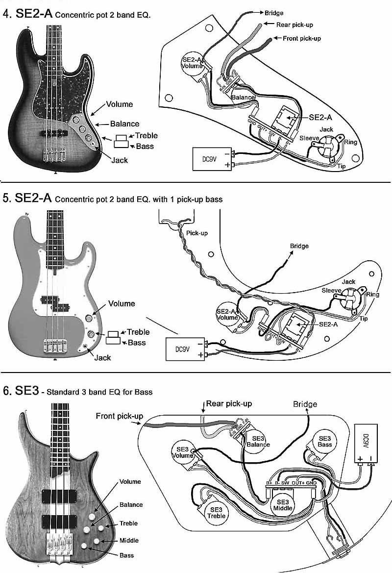 Bass Guitar Wiring Diagram | Cadician's Blog