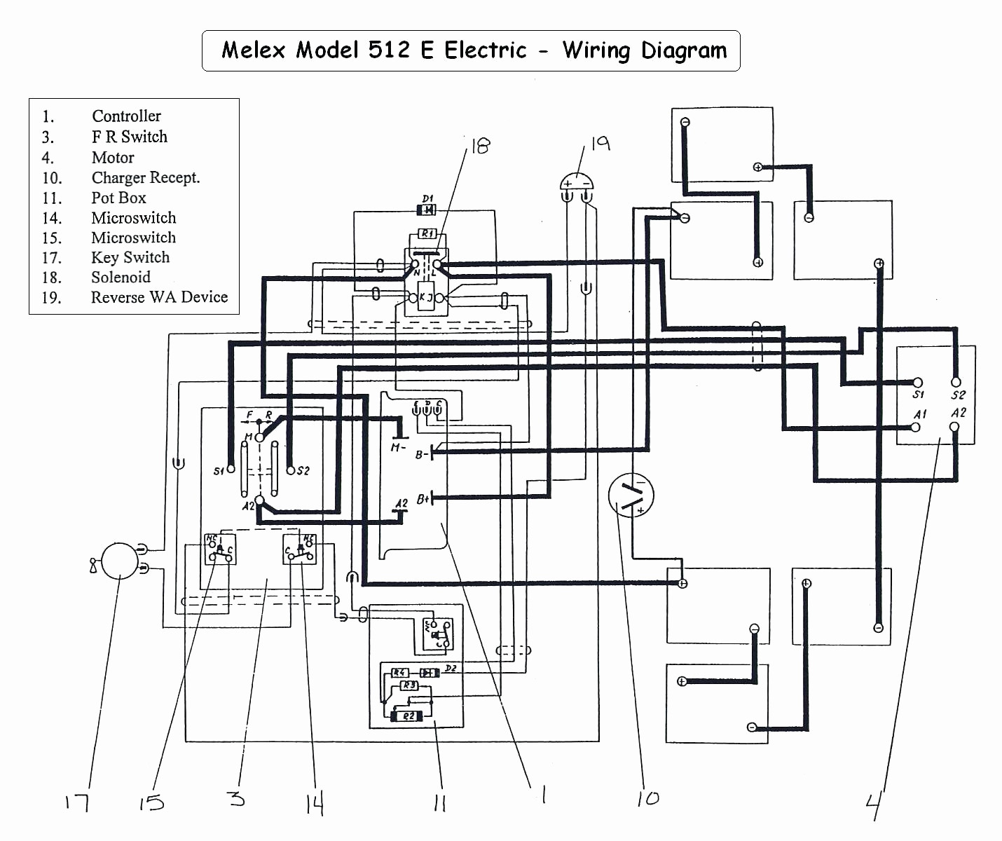 Ez Go Golf Cart Battery Wiring Diagram Inspirational 1991 Marathon - 36 Volt Golf Cart Wiring Diagram