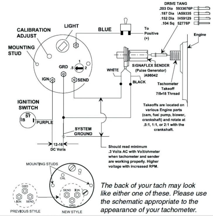 How To Wire A Tachometer Diagrams