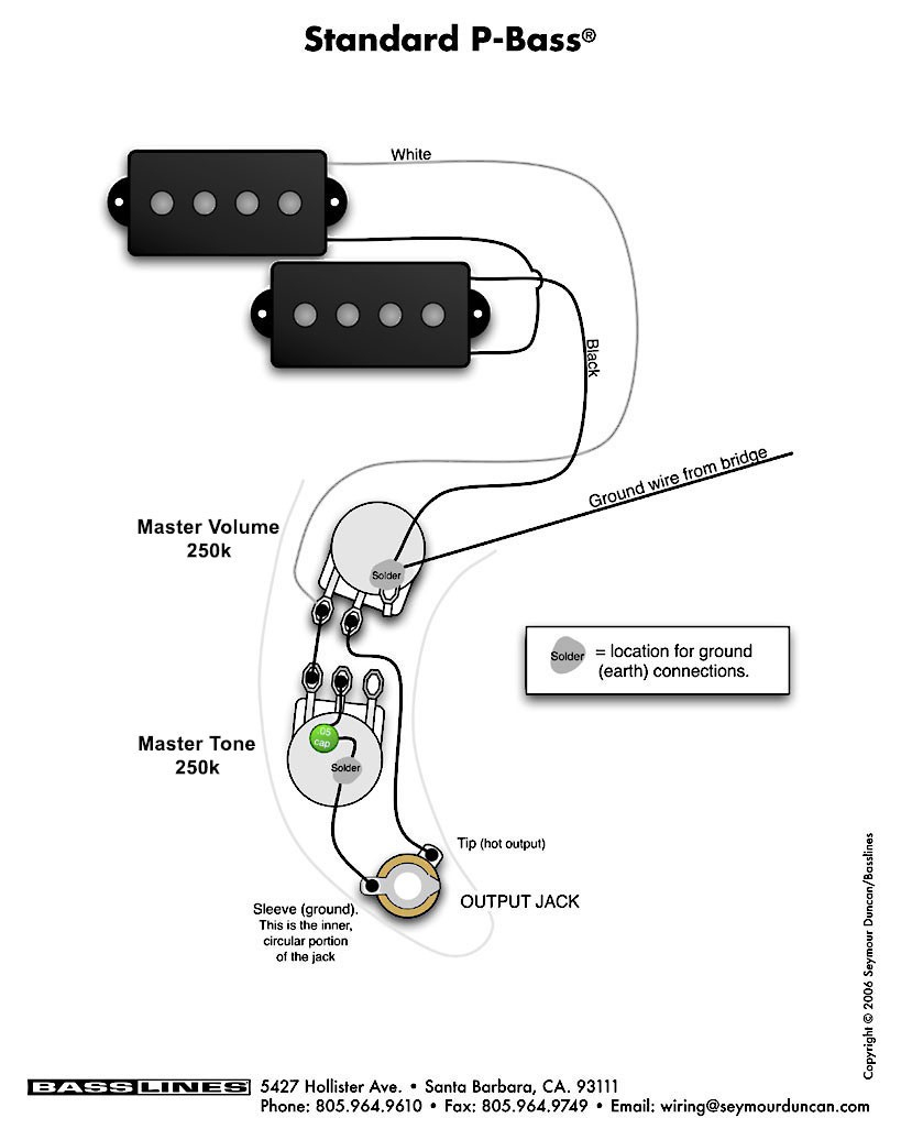 Fender Jack Wiring | Wiring Library - Fender P Bass Wiring Diagram