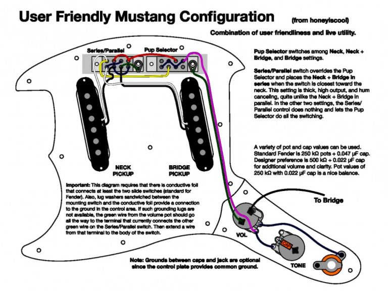 Fender Mustang Wiring Diagram | Manual E-Books - Fender Mustang Wiring