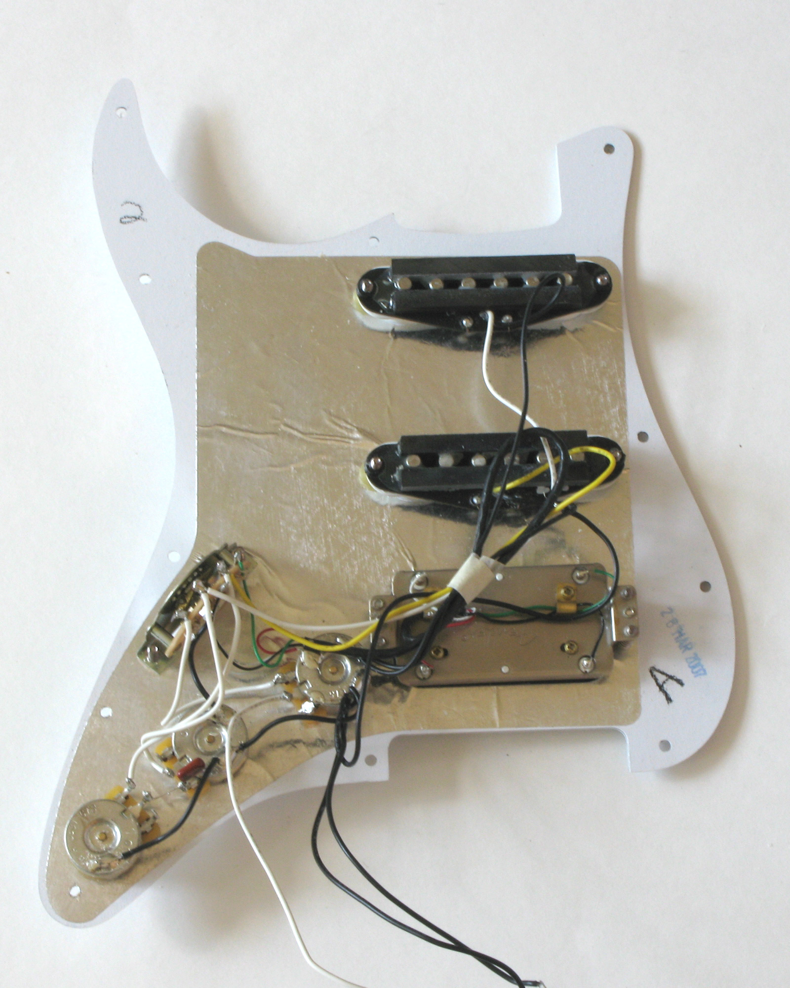 Fender Stratocaster Mexican Hss Pickguard Wiring Diagram - Fender Hss Wiring Diagram