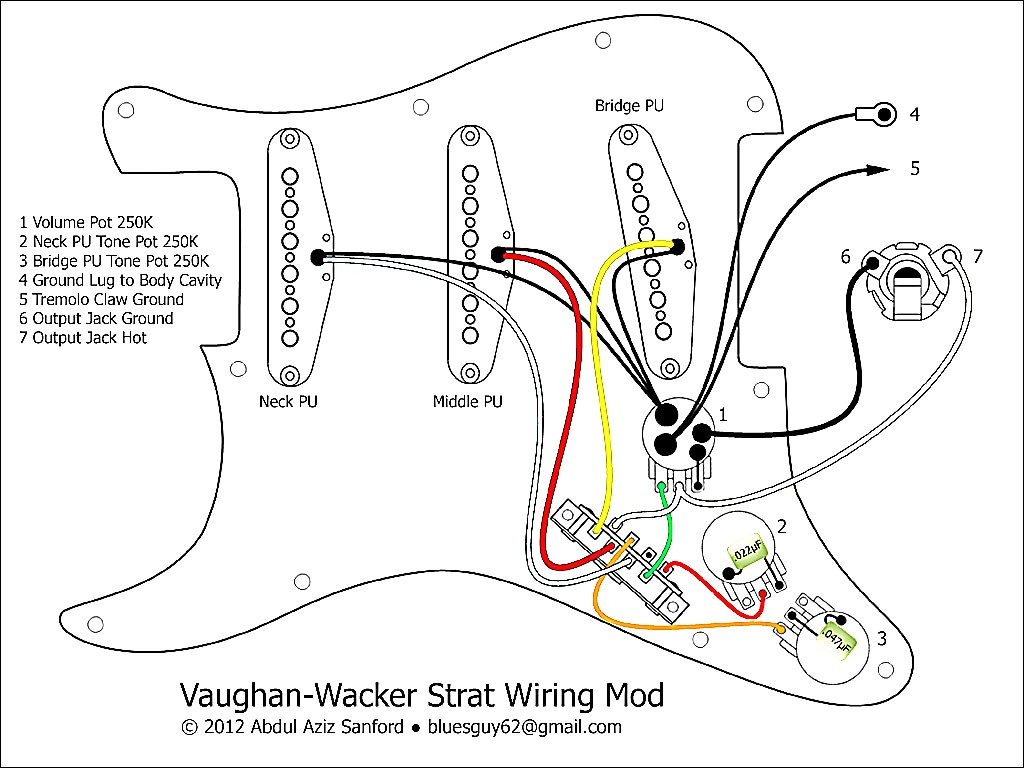 Fender Stratocaster Wiring Diagram | Wiring Diagram - Standard Strat Wiring Diagram