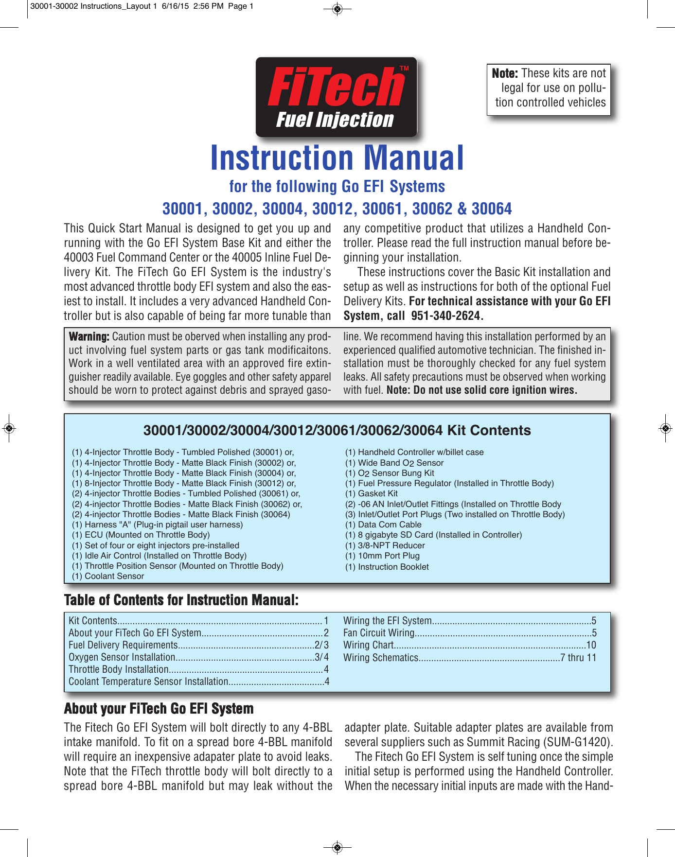 Fitech | Manualzz - Fitech Wiring Diagram