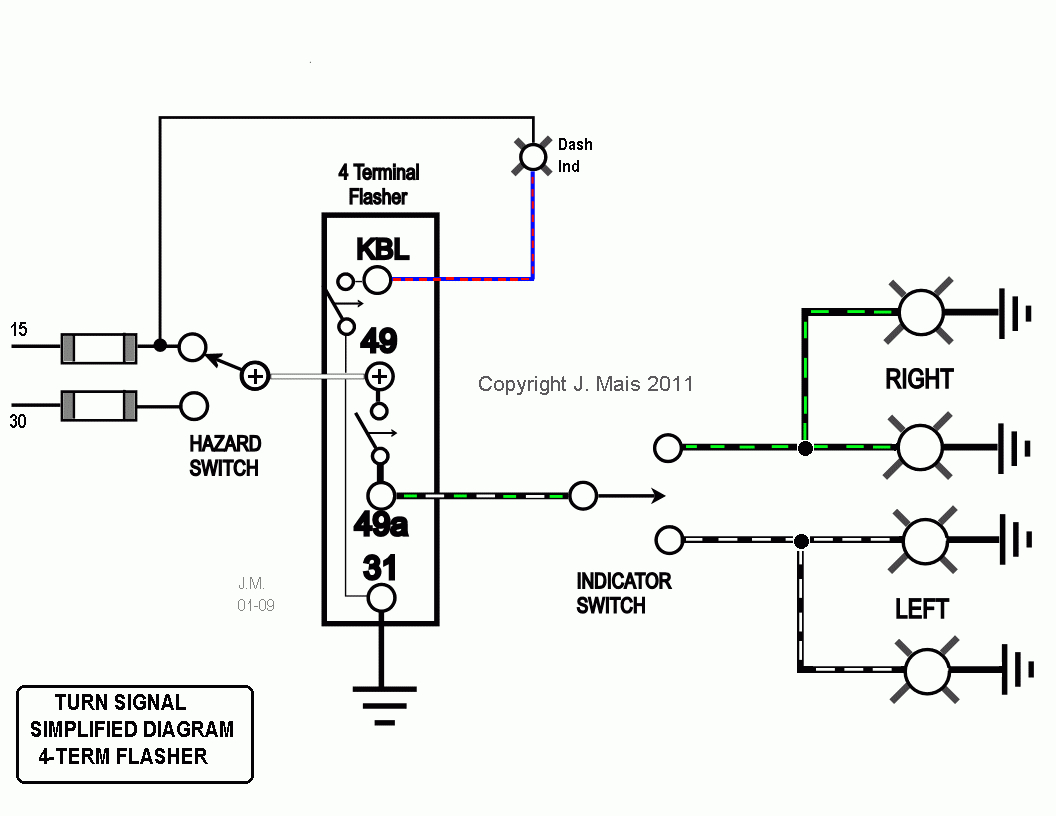 Flashers And Hazards - 3 Pin Flasher Relay Wiring Diagram