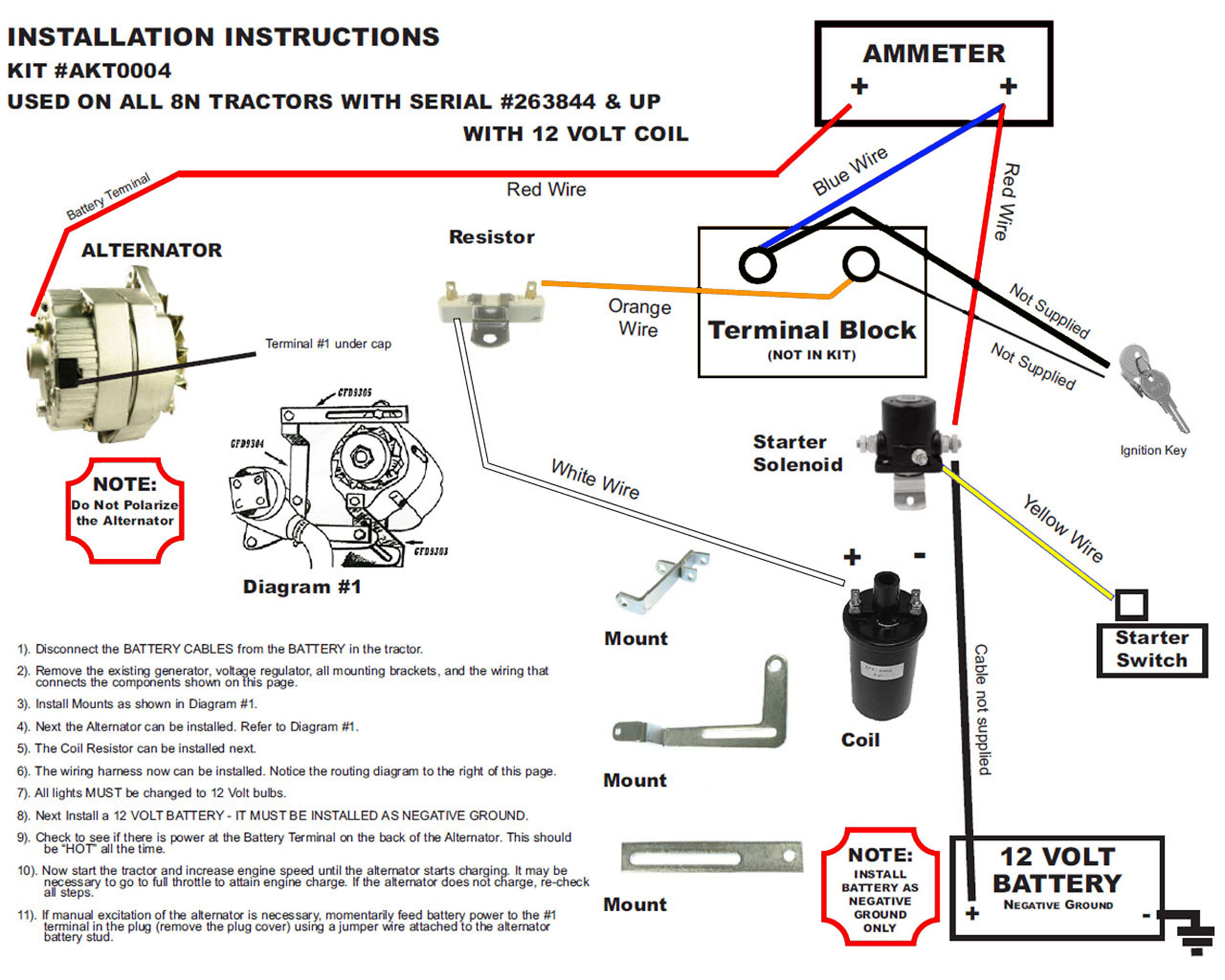 6 to 12 volt conversion on a ford 8n youtube 8n ford tractor wiring diagram cadician u0026 39 s blog Tractor Starter Solenoid 