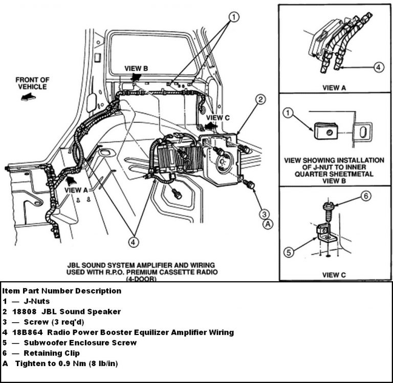 Subwoofer Ford Factory Amp Wiring