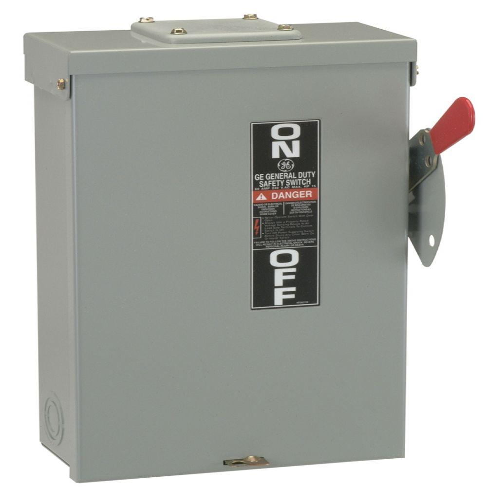 Ge 100 Amp 240-Volt Fusible Outdoor General-Duty Safety Switch - 30 Amp Disconnect Wiring Diagram
