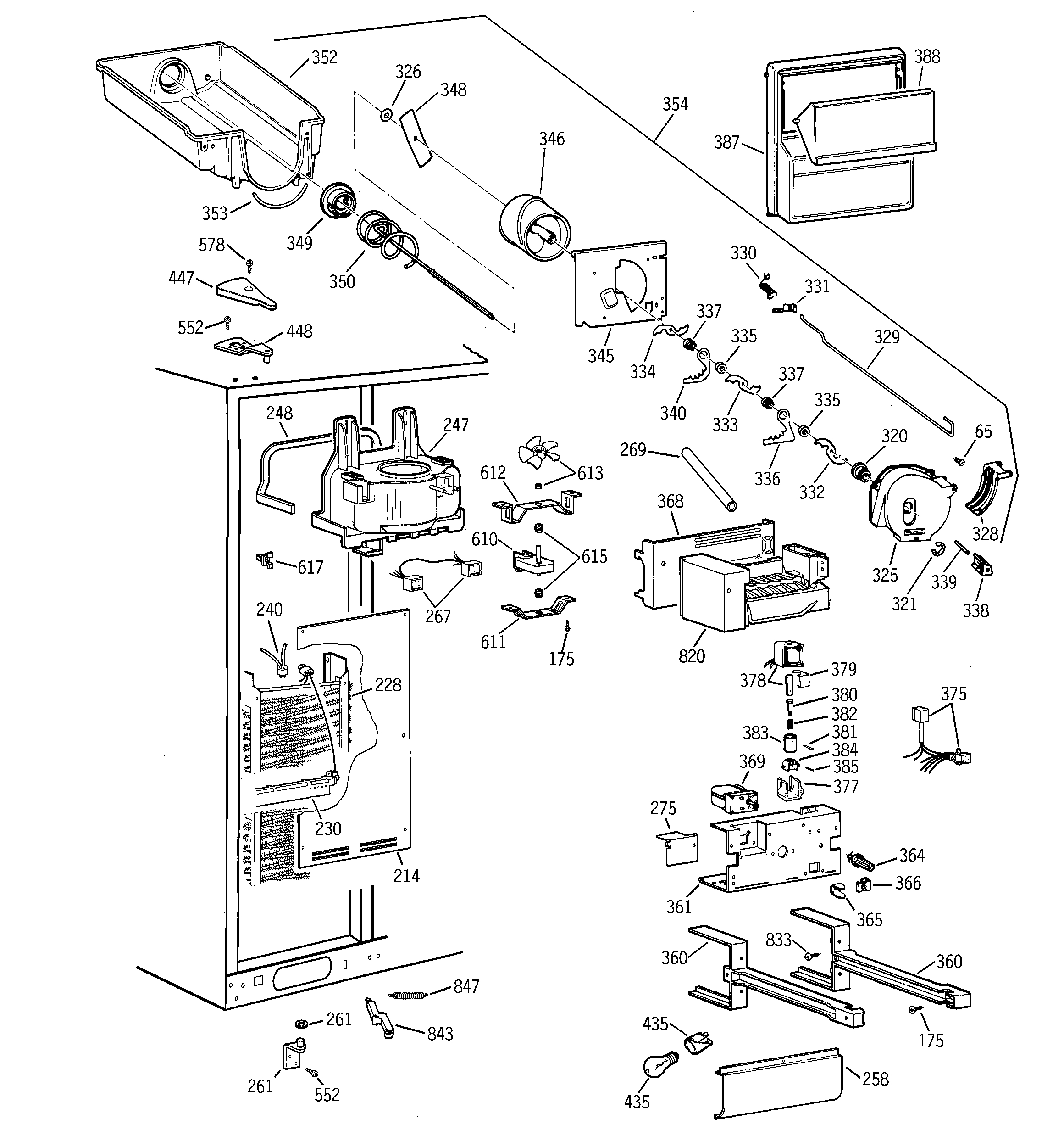 Ge Model Tfx28Pbdabb Side-By-Side Refrigerator Genuine Parts - Ge Refrigerator Wiring Diagram