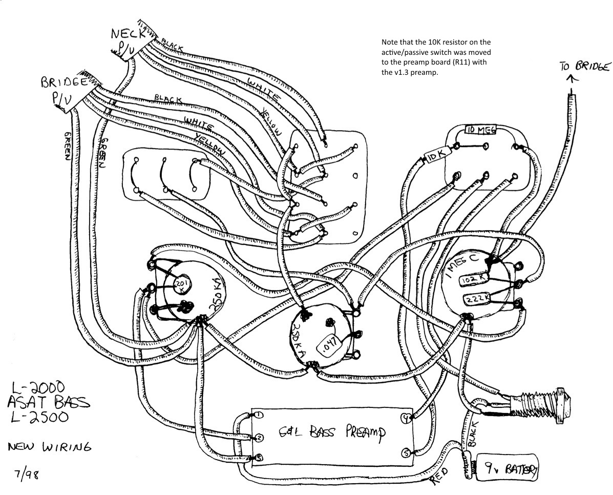 G&amp;amp;l Wiring Diagrams And Schematics - Bass Wiring Diagram