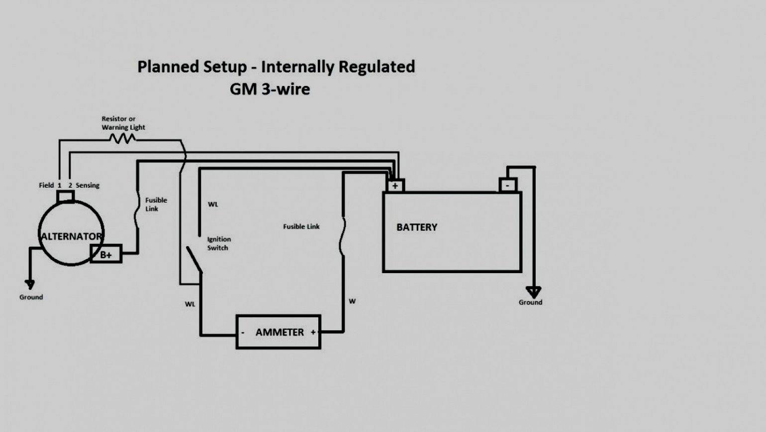 Gm 3 1 Wiring | Wiring Diagram - Gm 2 Wire Alternator Wiring Diagram