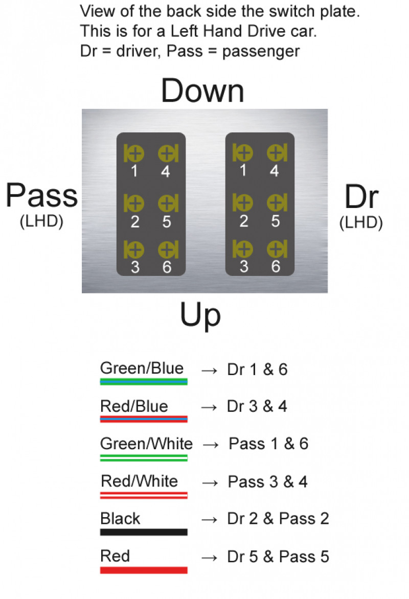 Power Window Switch 5 Wire Diagram | Wiring Library - 5 Pin Power