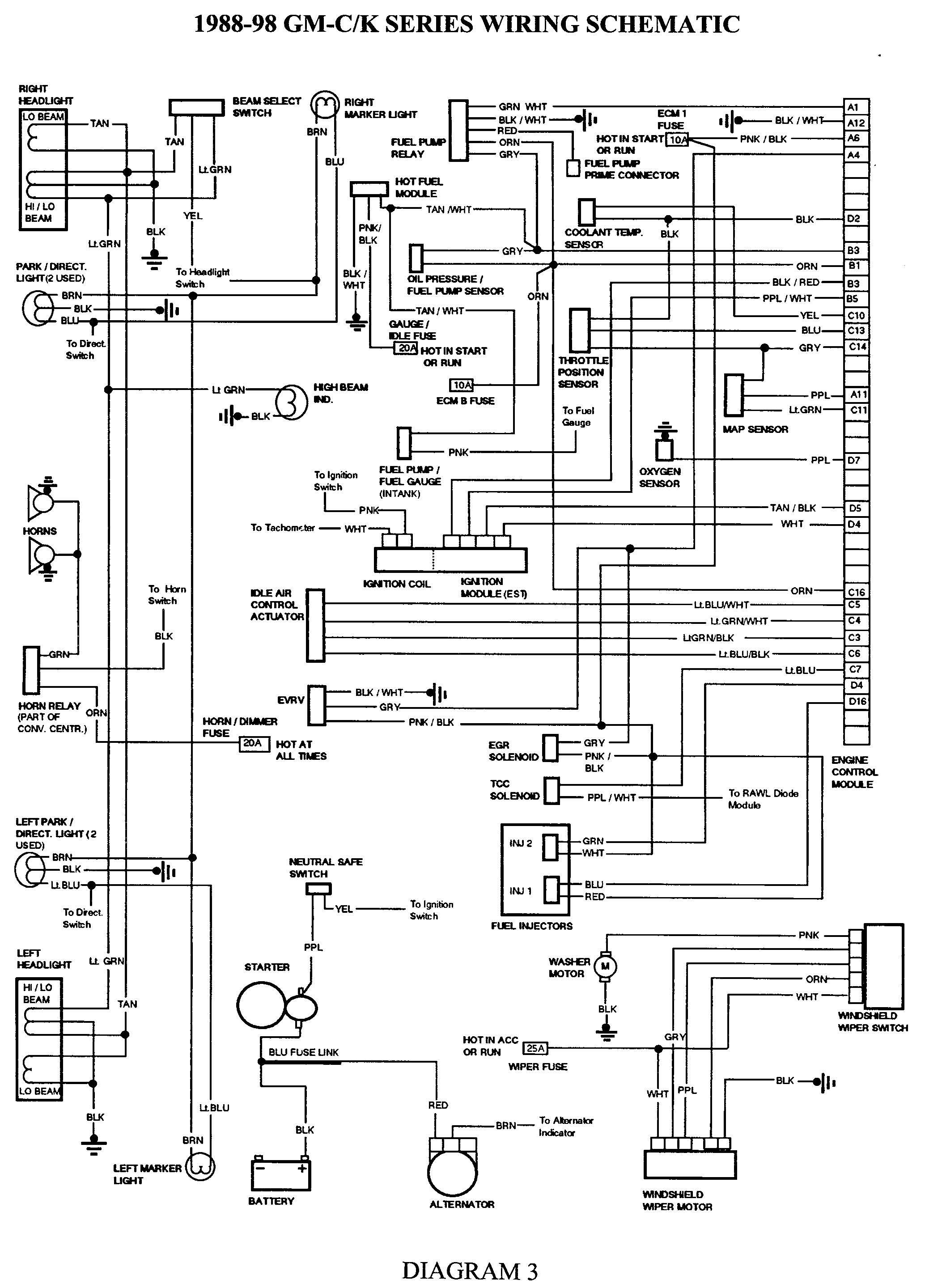 Gmc Truck Wiring Diagrams On Gm Wiring Harness Diagram 88 98 | Kc - 1988 Chevy Truck Wiring Diagram