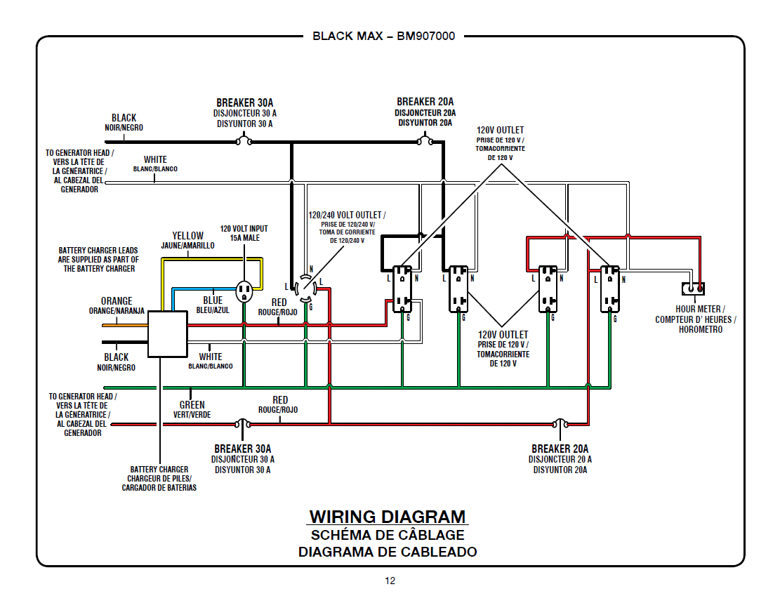 Homelite Generator Wiring Diagram | Manual E-Books - Generator Wiring Diagram