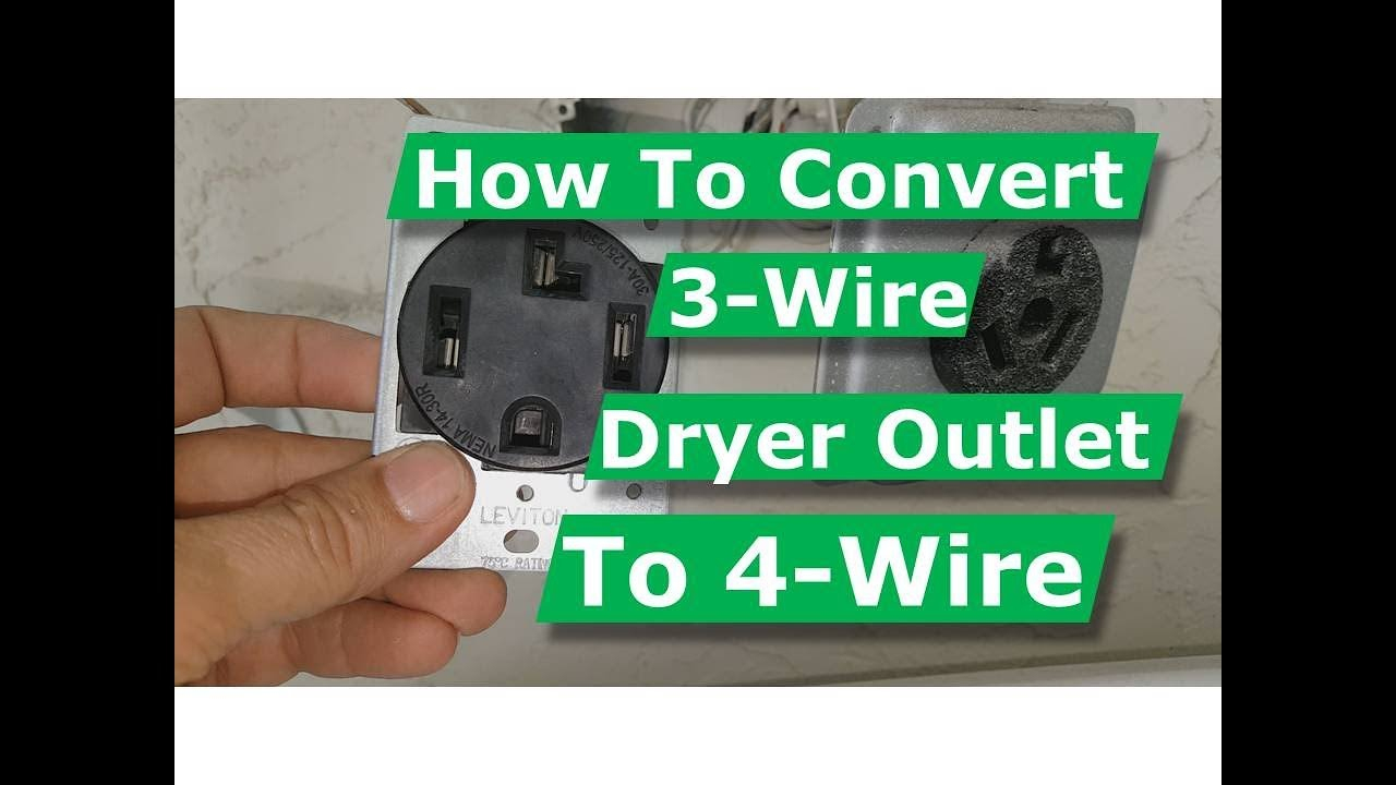 How To Convert 3 Wire Dryer Electrical Outlet To 4 Wire - Youtube - 3 Wire Stove Plug Wiring Diagram