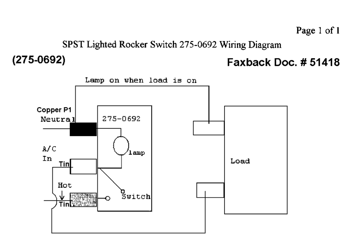 How To Hook-Up An Led-Lit Rocker Switch With 115V Ac Power W/o - 3 Pin Rocker Switch Wiring Diagram