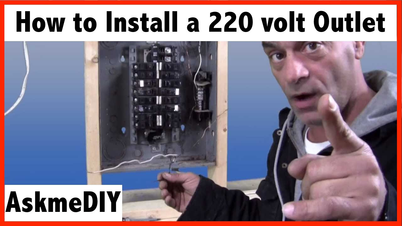 How To Install A 220 Volt Outlet. - Youtube - 220 To 110 Wiring Diagram