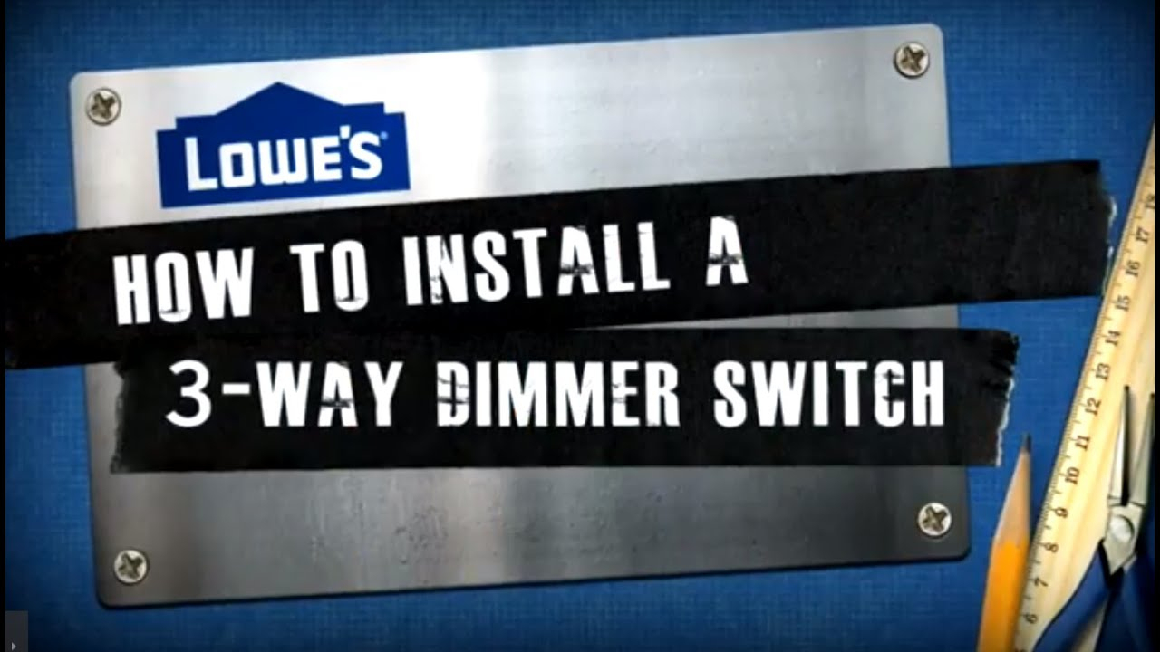 How To Install A 3-Way Dimmer Switch - Youtube - 3 Way Dimmer Switch Wiring Diagram