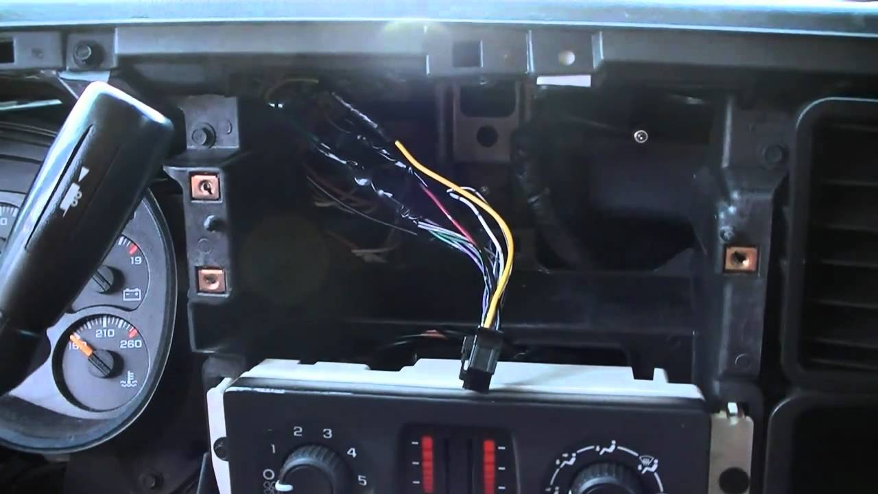 How To Install A Car Stereo In A 2006 Silverado Part 2 - Youtube - Aftermarket Radio Wiring Diagram