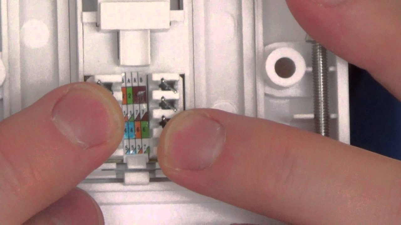 How To Install A Cat5E Network Faceplate Socket And How To Fix A - Rj45 Wall Socket Wiring Diagram