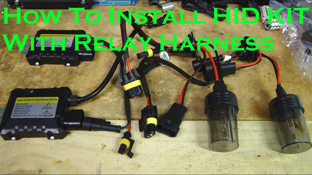 How To Install Hid Kit Light With Relay Harness - Youtube - Hid Wiring Diagram With Relay