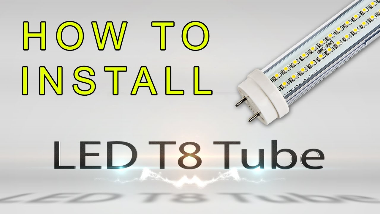 How To Install Led T8 Tube - Youtube - Led Fluorescent Tube Replacement Wiring Diagram