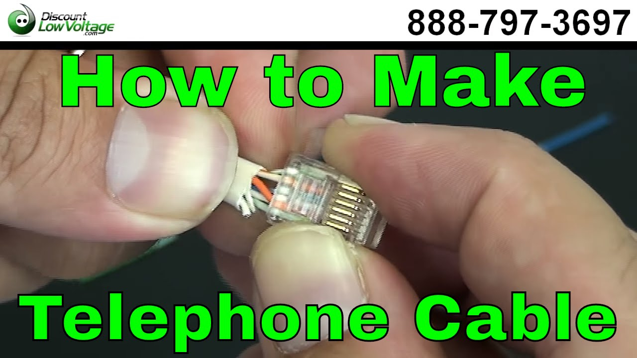 How To Make A Telephone Cable - Usoc Rj11 Rj45 - Youtube - Cat5 Phone Line Wiring Diagram