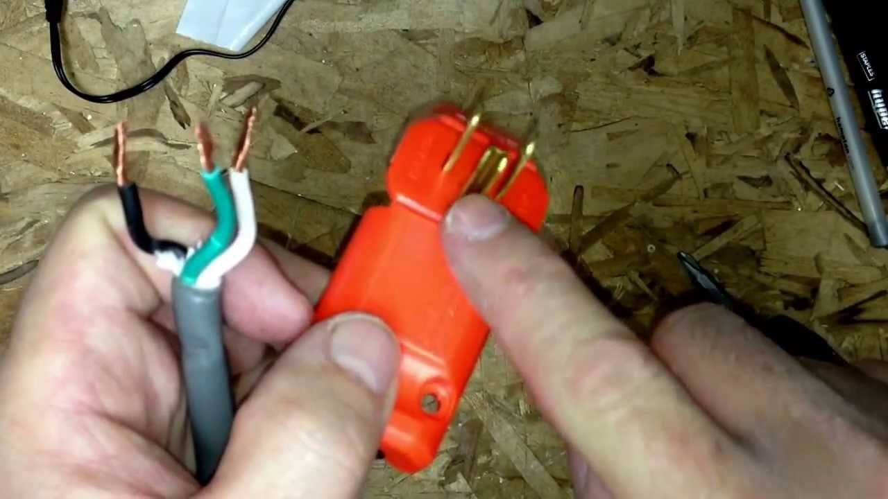 How To Replace A Male Plug On Your Extension Cord - Youtube - Extension Cord Wiring Diagram