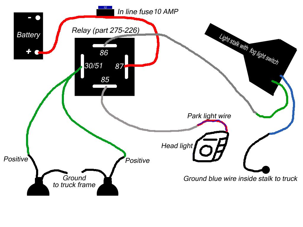 How To Wire 04 Xe Non Prewired Fog Light Kit Nissan Titan Forum - Fog Light Wiring Diagram