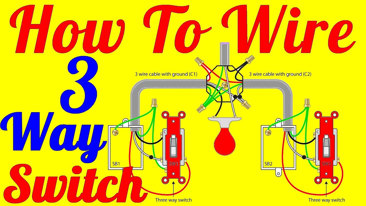 How To Wire 3 Way Switch Wiring Diagrams - Youtube - 3Way Switch Wiring Diagram