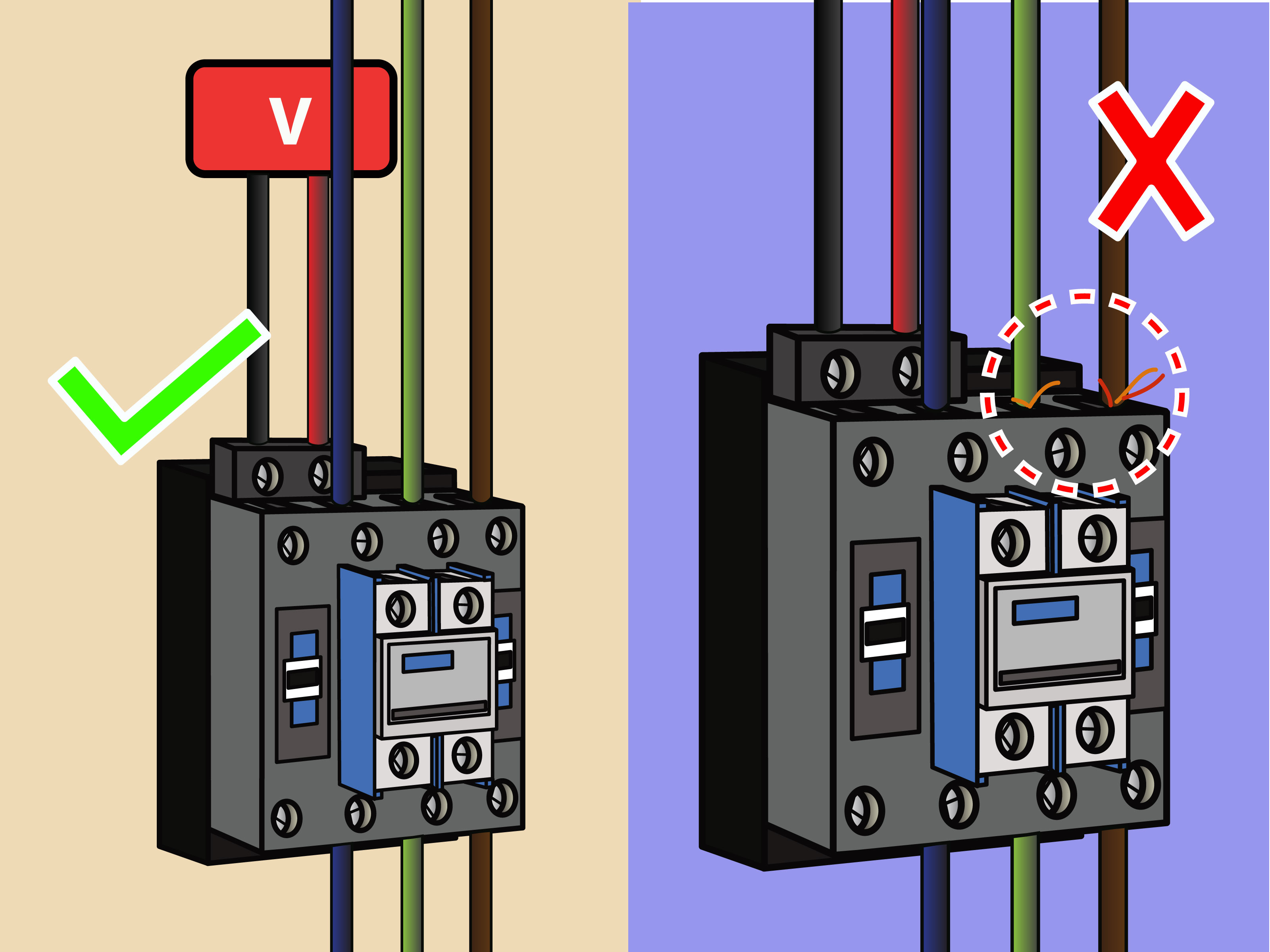 How To Wire A Contactor: 8 Steps (With Pictures) - Wikihow - 240 Volt Contactor Wiring Diagram