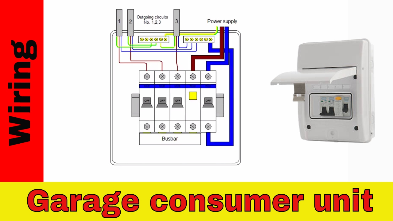 How To Wire Rcd In Garage, Shed Consumer Unit (Uk). Consumer Unit - Wiring A Shed Diagram