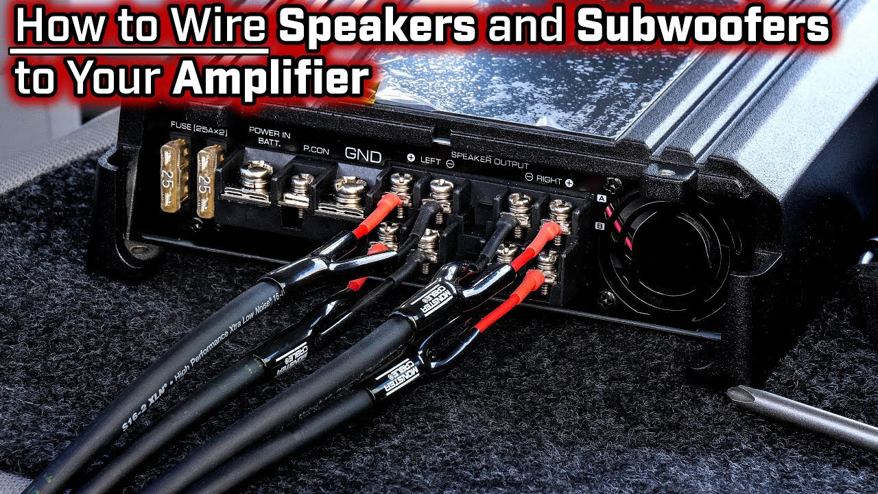 How To Wire Speakers And Subwoofers To Your Amplifier - 2, 3, 4 And - 6 Speakers 4 Channel Amp Wiring Diagram