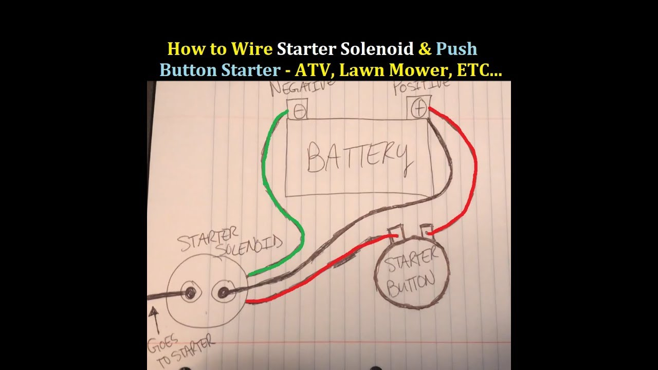 How To Wire Starter Button And Solenoid To An Atv 3 Wheeler 4 - 3 Pole Starter Solenoid Wiring Diagram