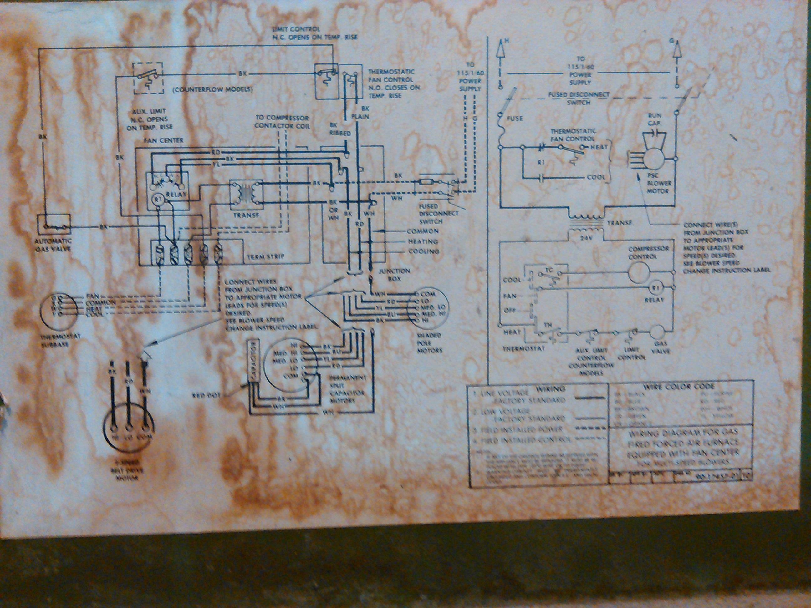 Hvac - Replace Old Furnace Blower Motor With A New One But The Wires - Coleman Electric Furnace Wiring Diagram