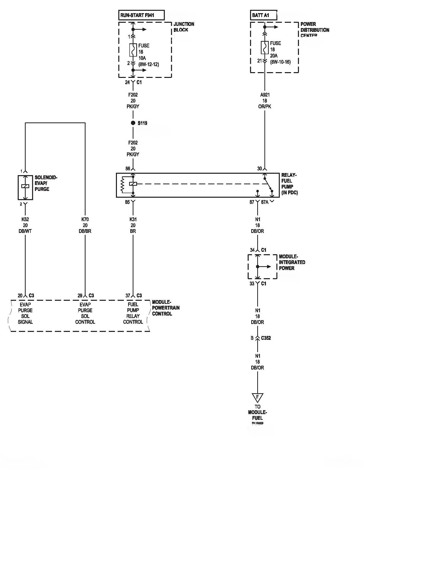 I Have 2005 Dodge Durango The Fuel Pump Is Not Comeing On I Check - Fuel Pump Wiring Diagram