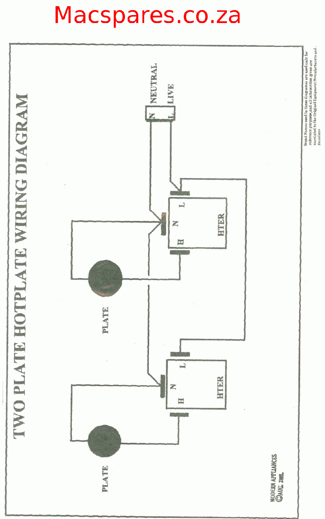 Ideas Of Wiring Diagrams Stoves Switches And Thermostats Macspares - Electric Stove Wiring Diagram