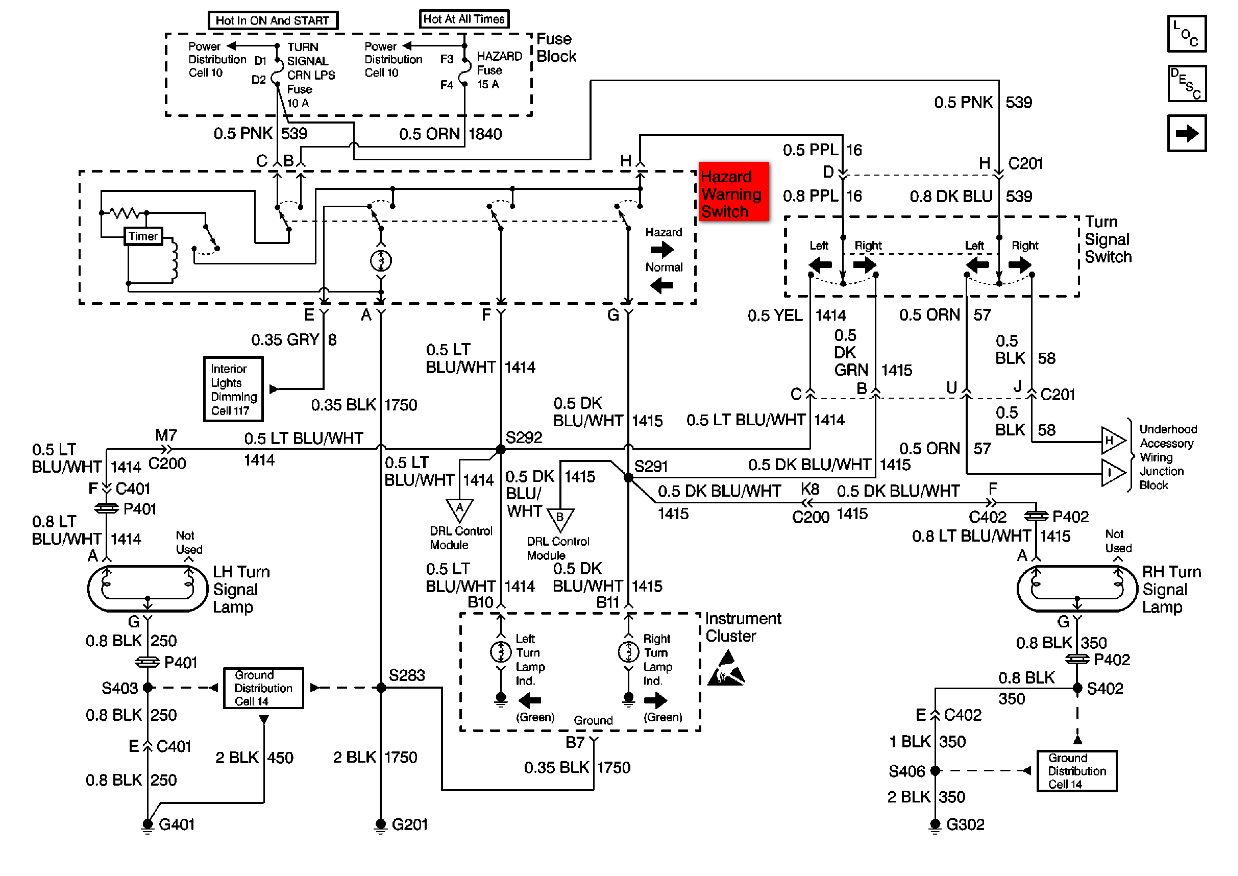 I&amp;#039;m Trying To Change Out The Turn Signal On A 1999 Oldsmobile - Turn Signal Flasher Wiring Diagram