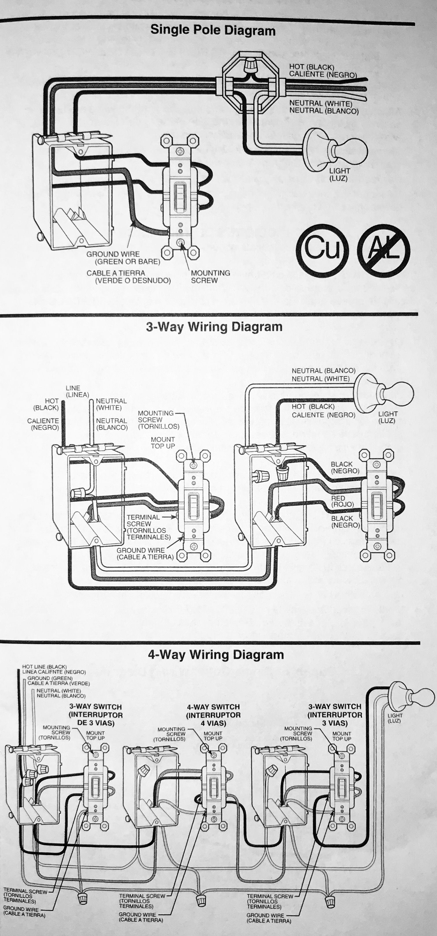 Installation Of Single Pole, 3-Way, &amp;amp; 4-Way Switches - Wiring - 4 Way Wiring Diagram