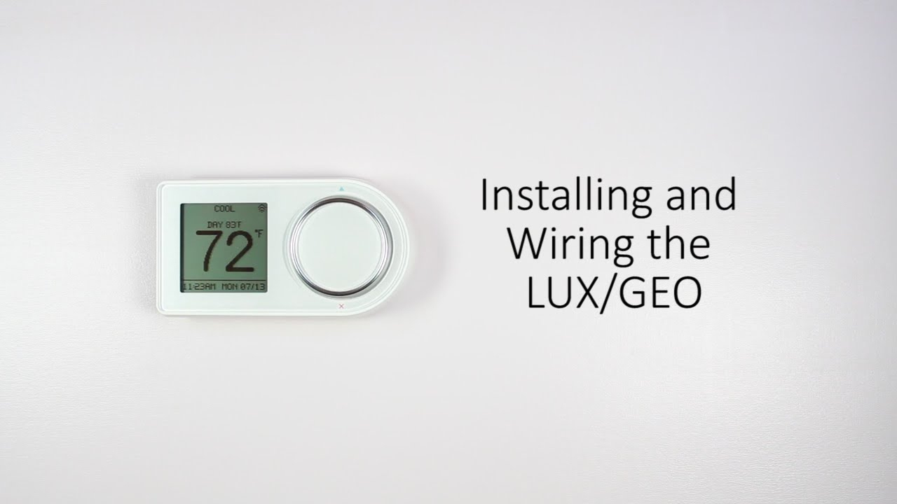 Installing And Wiring The Lux/geo - Youtube - Lux Thermostat Wiring Diagram
