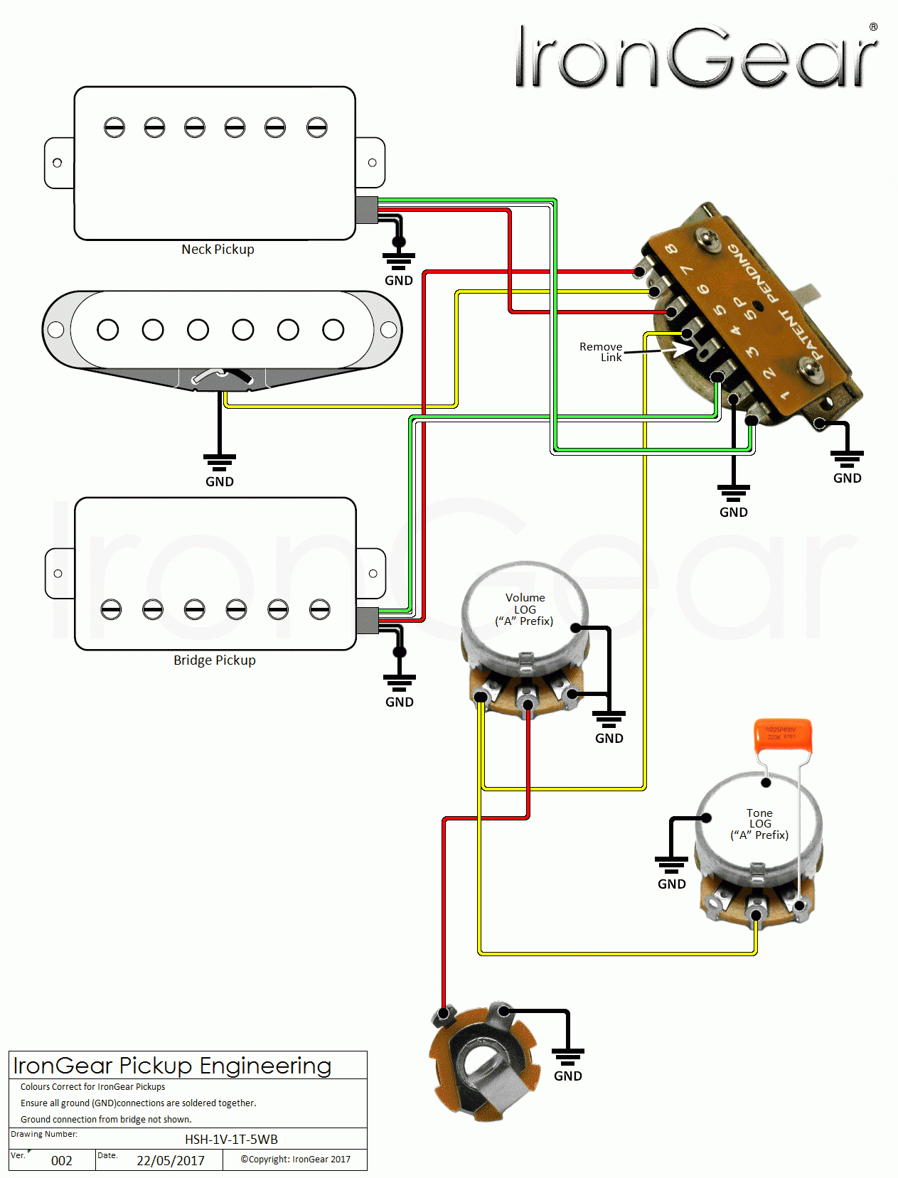 Irongear Pickups - Wiring - Pickup Wiring Diagram