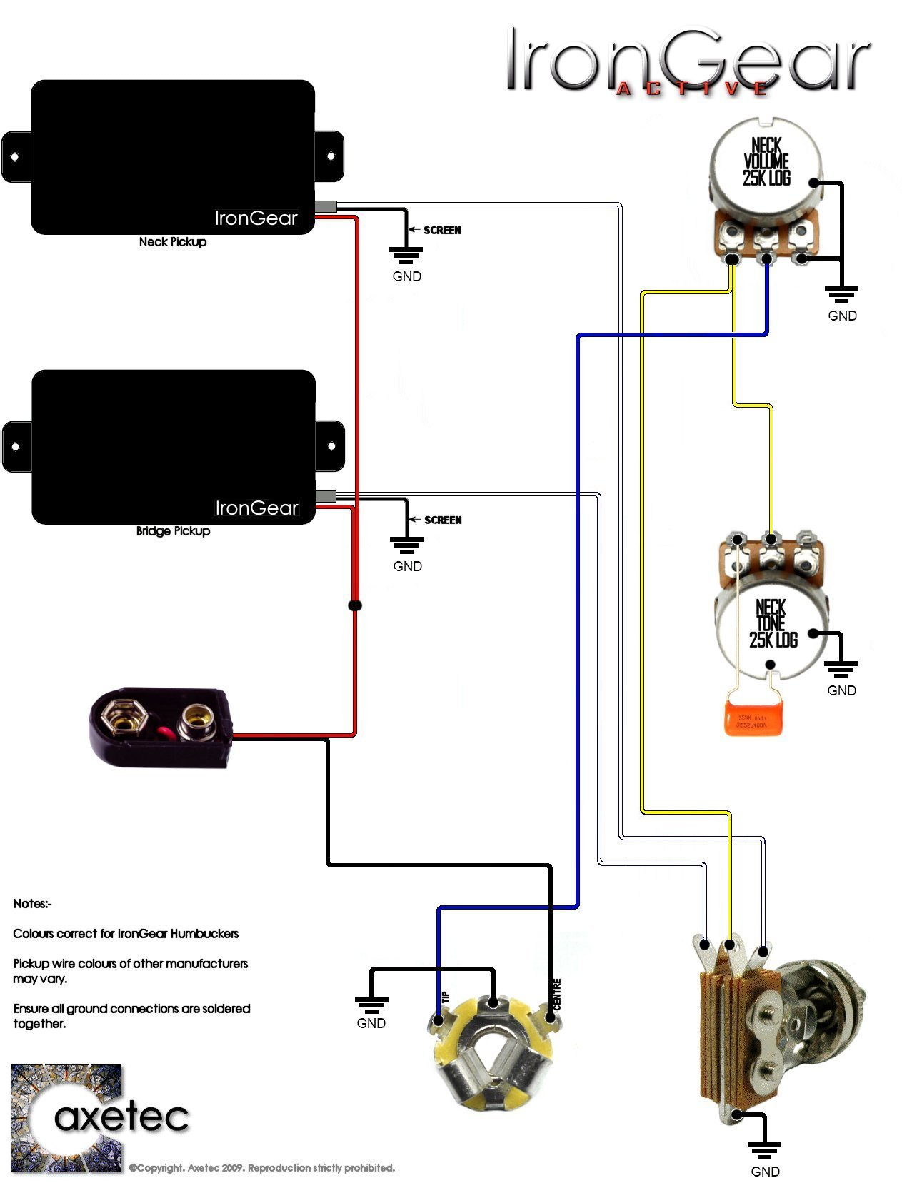 Irongear Pickups - Wiring - Pickup Wiring Diagram